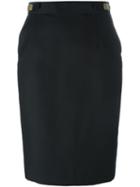 Dsquared2 Straight Line Skirt, Women's, Size: 44, Black, Silk/polyester/viscose/virgin Wool