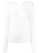 Michael Michael Kors Criss Cross Back Jumper, Women's, Size: Medium, White, Nylon/polyester/viscose/cashmere