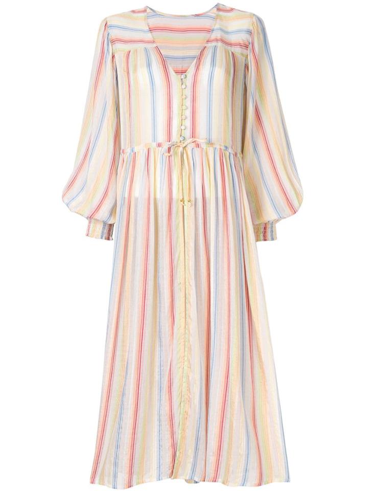 Suboo Playhouse Balloon Sleeve Midi Dress - Multicolour