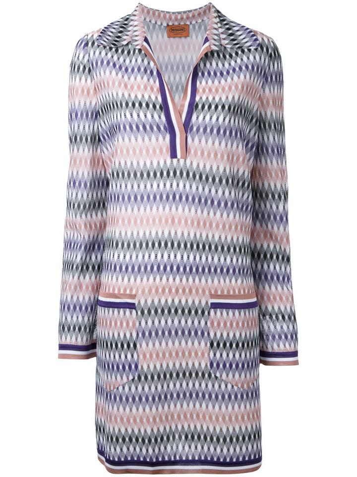 Missoni Geometric Shift Dress Dress, Women's, Size: 50, Viscose