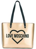 Love Moschino Logo Print Tote Bag, Women's, Grey, Polyurethane