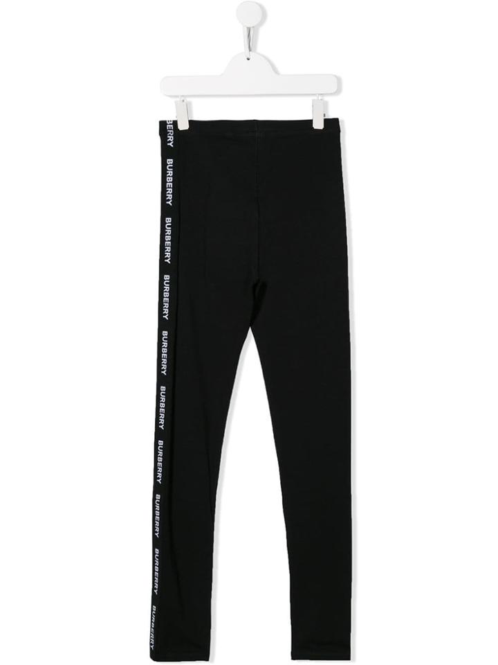 Burberry Kids Teen Logo Tape Leggings - Black