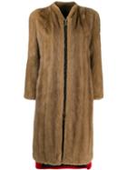 Philipp Plein Colour Block Long Coat - Brown