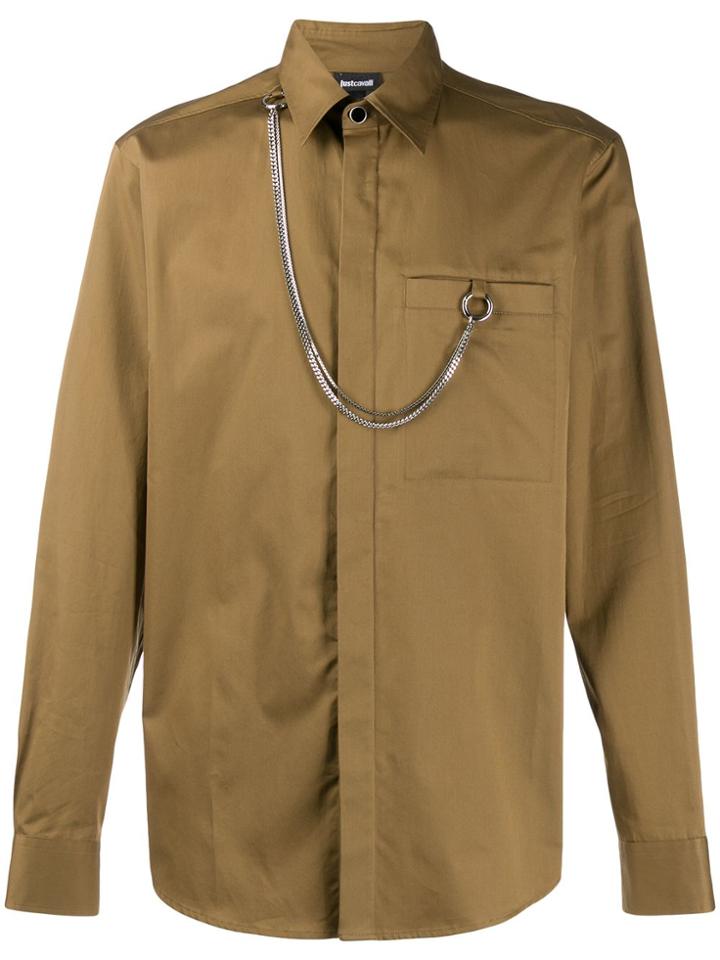 Just Cavalli Chain Detail Shirt - Brown