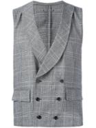 Gabriele Pasini Houndstooth Waistcoat, Men's, Size: 48, Grey, Wool