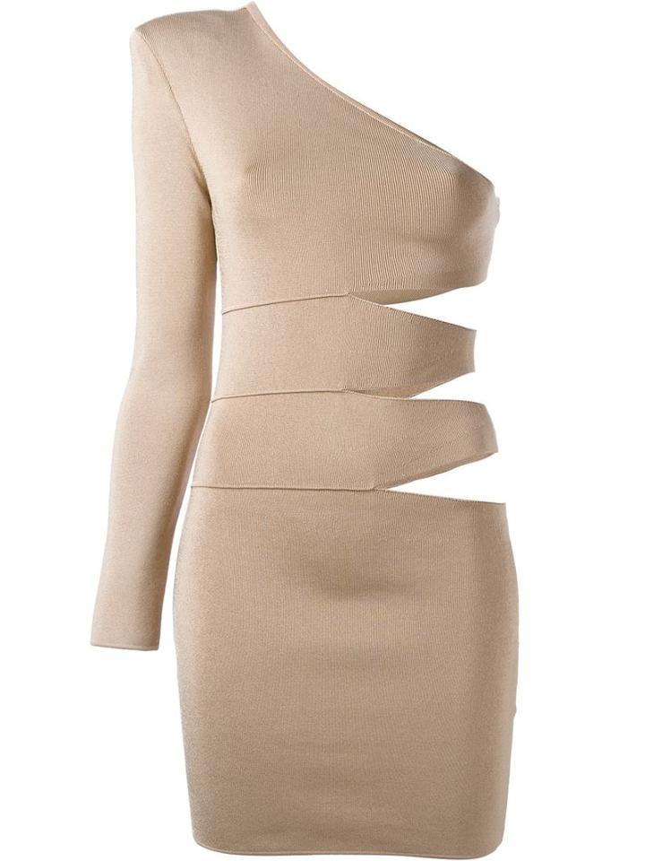 Balmain One Sleeve Mini Dress