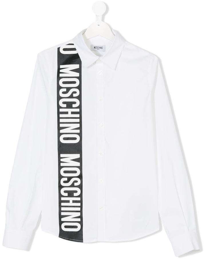 Moschino Kids Printed Logo Band Shirt - White