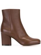 Maison Margiela Embossed Ankle Boots - Brown