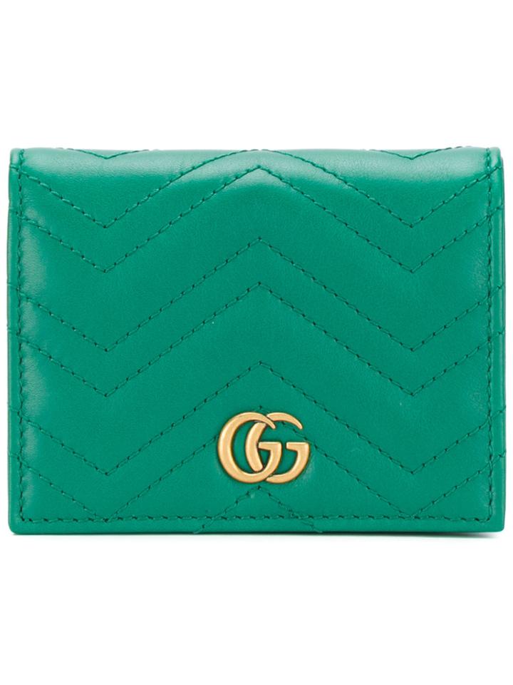 Gucci Gg Marmont Wallet - Green