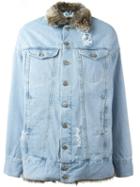 Misbhv Oversized Denim Jacket, Women's, Size: Medium, Blue, Cotton/polyester