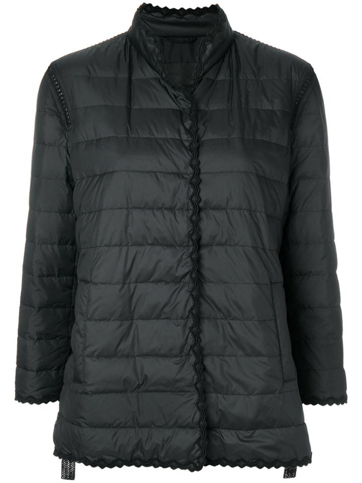 Ermanno Scervino Button Padded Jacket - Black