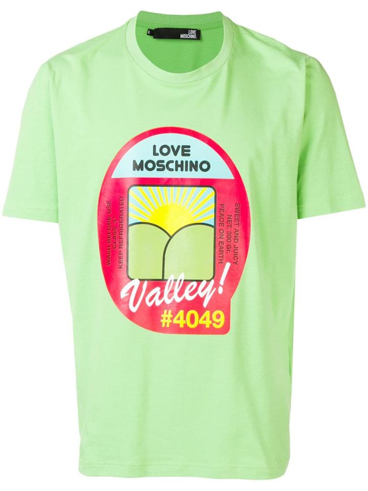Love Moschino Valley Label Print T-shirt - Green