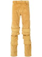 Y / Project Layered Effect Trousers - Yellow & Orange