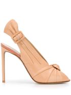 Francesco Russo Knot Peep-toe Pumps - Neutrals