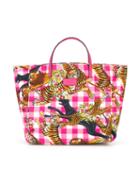 Gucci Kids Wild Cats Check Tote, Girl's, Pink/purple