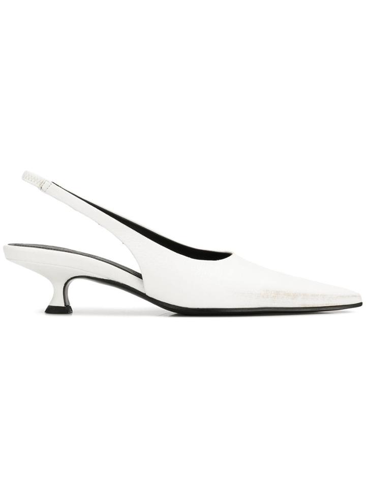 Mm6 Maison Margiela Slingback Pumps - White