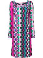 Emilio Pucci Abstract Print Short Dress - Pink & Purple