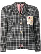 Thom Browne Windowpane School Uniform Sport Coat - Blue