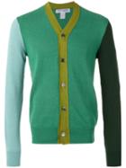Comme Des Garçons Shirt Boys - Colour Block Cardigan - Men - Cotton/linen/flax/ramie - M, Green, Cotton/linen/flax/ramie