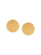 Annie Costello Brown Xl Disc Earrings - Metallic