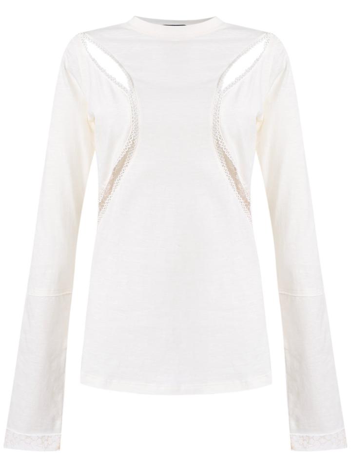 Andrea Bogosian - Cut Out Blouse - Women - Cotton - M, White, Cotton
