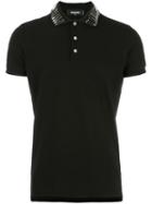 Dsquared2 Safety Pin Polo Shirt, Men's, Size: Large, Black, Cotton