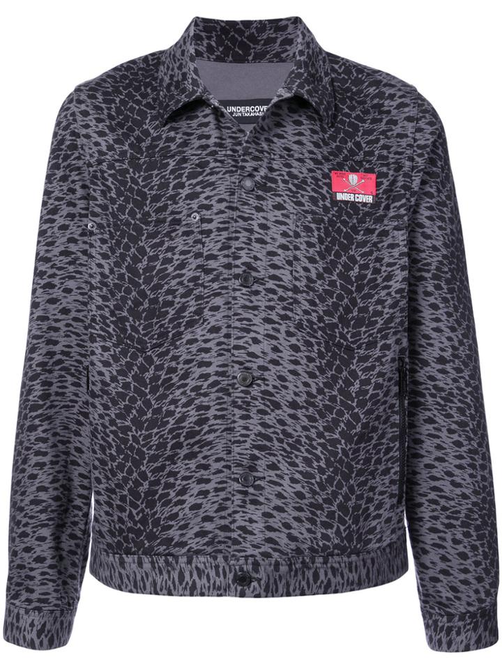 Undercover Printed Back Leopard Print Jacket - Grey