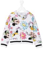 Monnalisa Minnie Mouse Hooded Jacket, Girl's, Size: 8 Yrs, White