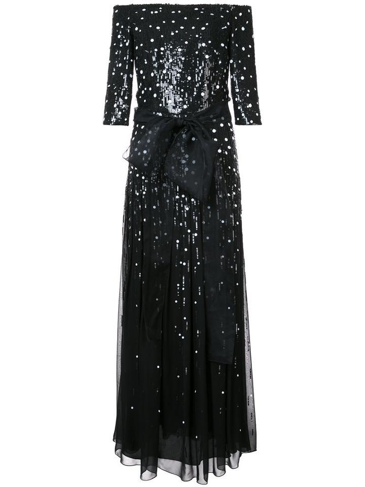Carolina Herrera - Pailette Sequinned Gown - Women - Silk/sequin - 2, Black, Silk/sequin