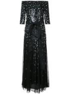 Carolina Herrera - Pailette Sequinned Gown - Women - Silk/sequin - 2, Black, Silk/sequin