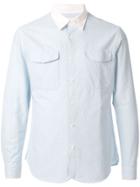 Kent & Curwen Contrast Collar Overshirt - Blue