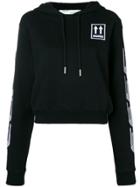 Off-white Embroidered Hoodie - Black