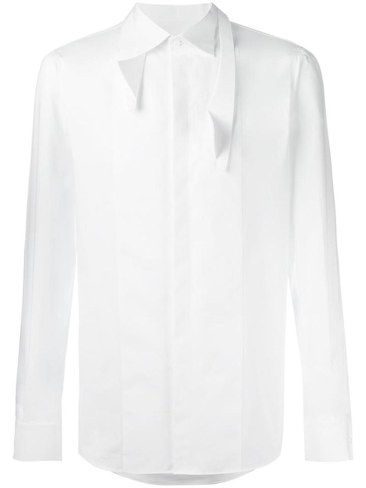 Dsquared2 Angular Pointed Collar Shirt, Men's, Size: 48, White, Cotton/spandex/elastane
