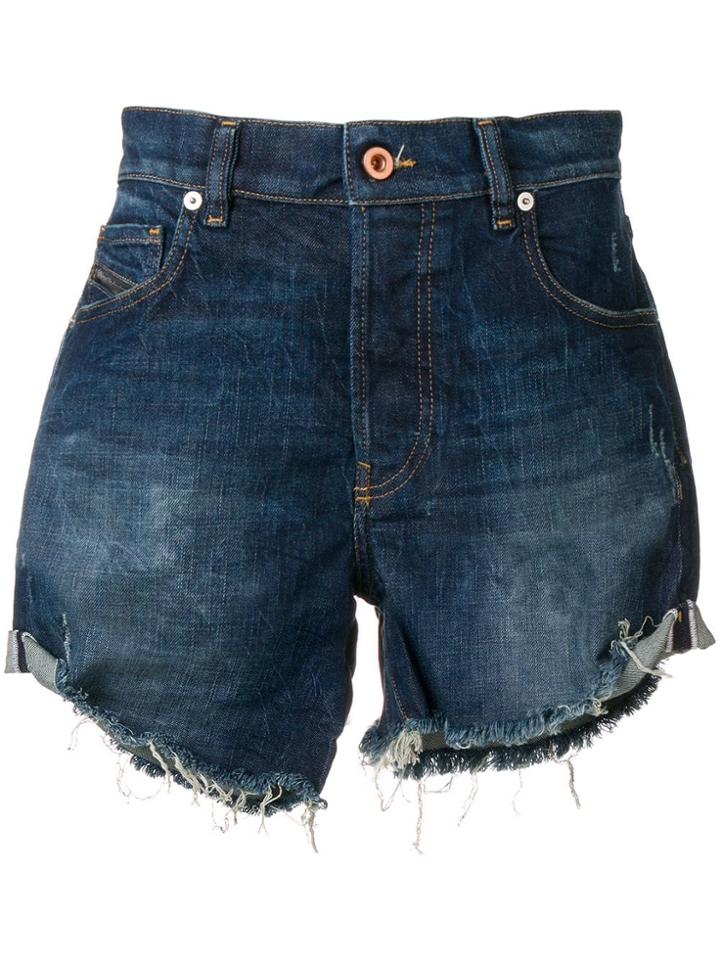 Diesel Turn-up Midi Shorts - Blue