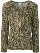 Michael Michael Kors - Drawstring Knitted Top - Women - Polyester/spandex/elastane - M, Green, Polyester/spandex/elastane