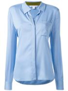 Diane Von Furstenberg 'carter' Shirt, Women's, Size: 10, Blue, Silk/spandex/elastane