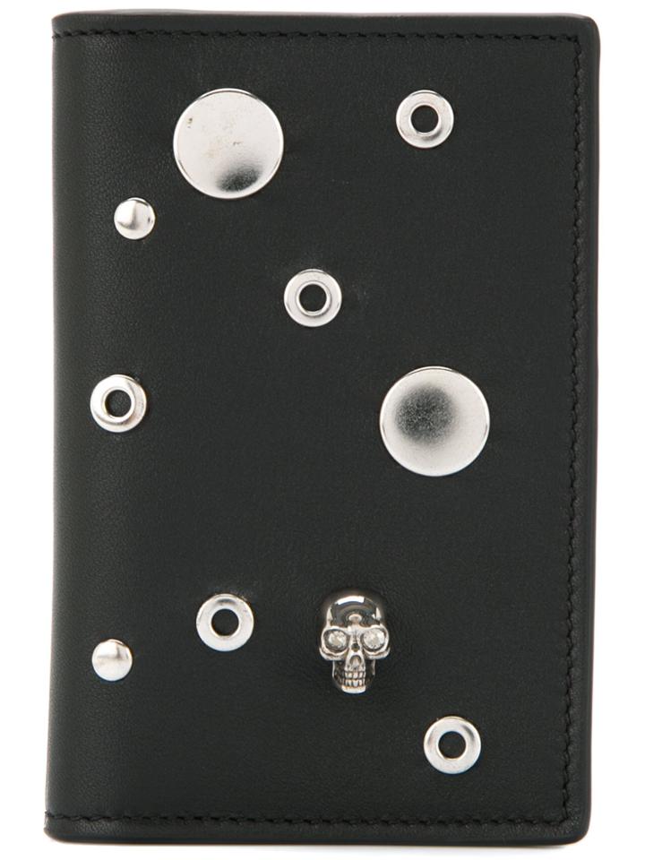 Alexander Mcqueen Embellished Card Holder - Black