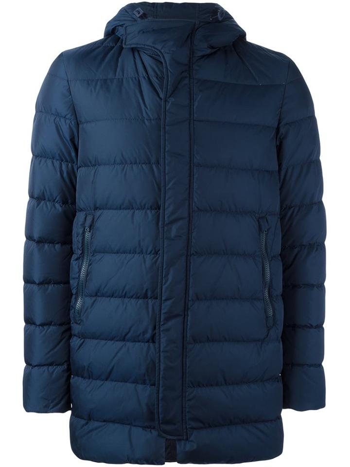 Herno Hooded Padded Jacket, Men's, Size: 50, Blue, Nylon/feather Down