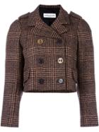 Sonia Rykiel Tweed Cropped Jacket, Women's, Size: 38, Black, Cupro/wool/alpaca