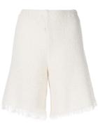 Barena Frayed Hem Shorts - White