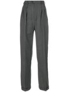 Yves Saint Laurent Vintage Pinstripe Tailored Trousers - Grey
