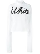 Off-white Logo Print Sweatshirt, Women's, Size: Medium, White, Cotton