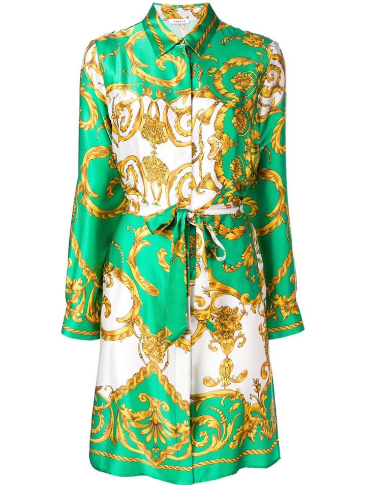 P.a.r.o.s.h. Printed Shirt Dress - Green