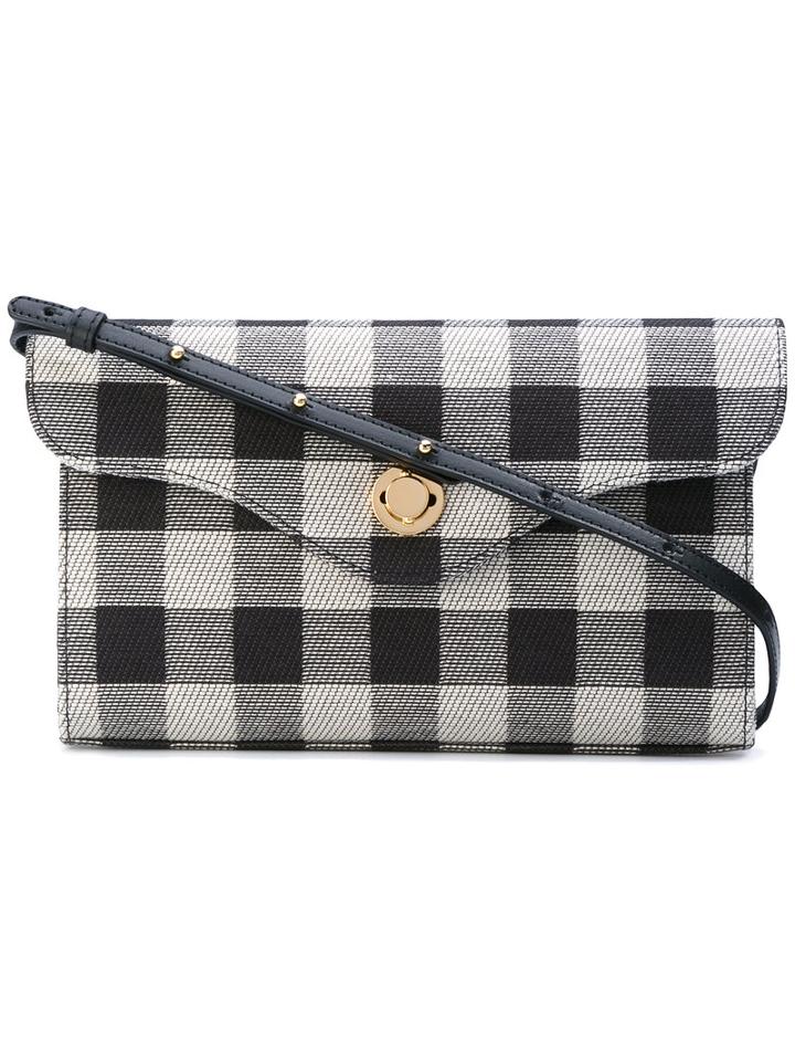 Mansur Gavriel - Checked Shoulder Bag - Women - Cotton/leather - One Size, Black, Cotton/leather