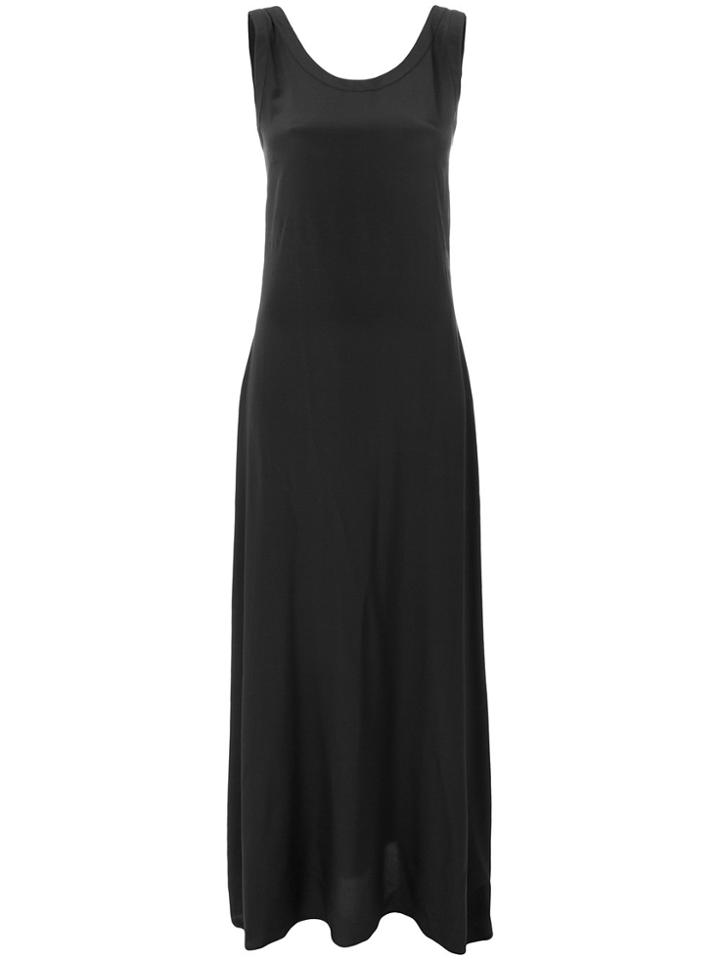 P.a.r.o.s.h. Back Tie Long Dress - Black