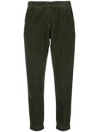 Massimo Alba Corduroy Cropped Trousers - Green