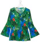 Lapin House Tropical Print Blouse - Green
