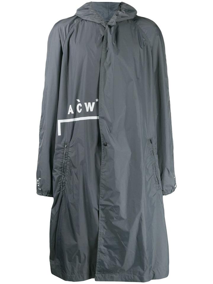 A-cold-wall* Hooded Raincoat - Grey
