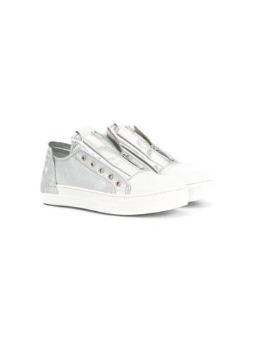 Cinzia Araia Kids Zip Fastening Sneakers - White