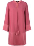 Paule Ka Bow Neck Shift Dress, Women's, Size: 36, Pink/purple, Polyester/triacetate